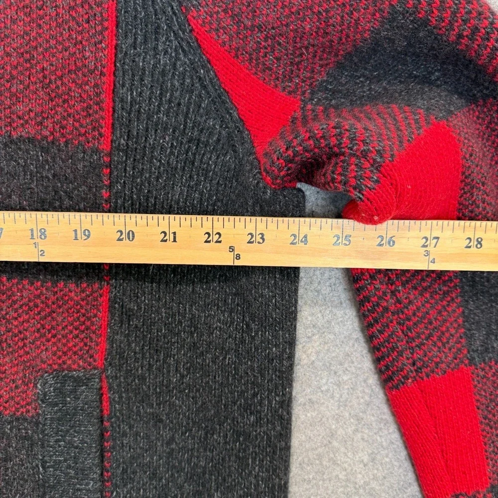 Banana‎ Republic Filpucci Merino Wool Buffalo Plaid Cardigan Mens XL Shawl Heavy